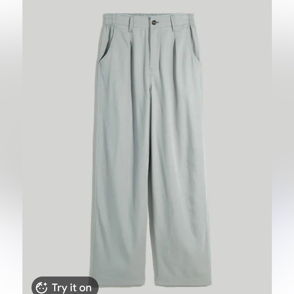 NWT Madewell The Neale Straight-Leg Trouser Overcast Blue Size 10 Retail $98